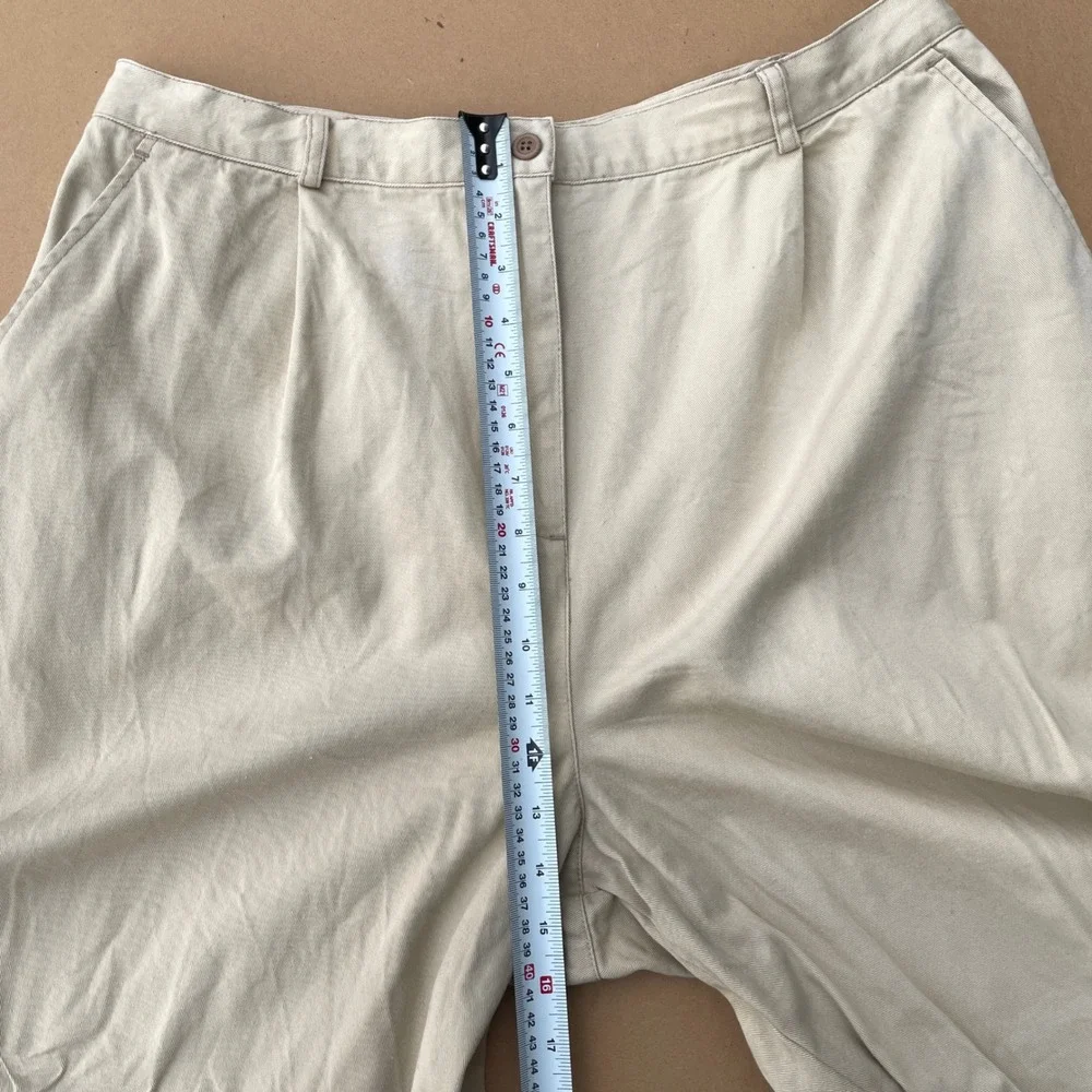 Pendleton Chino Pants Mens 16 Beige Casual Pleated High Rise Cotton Trousers